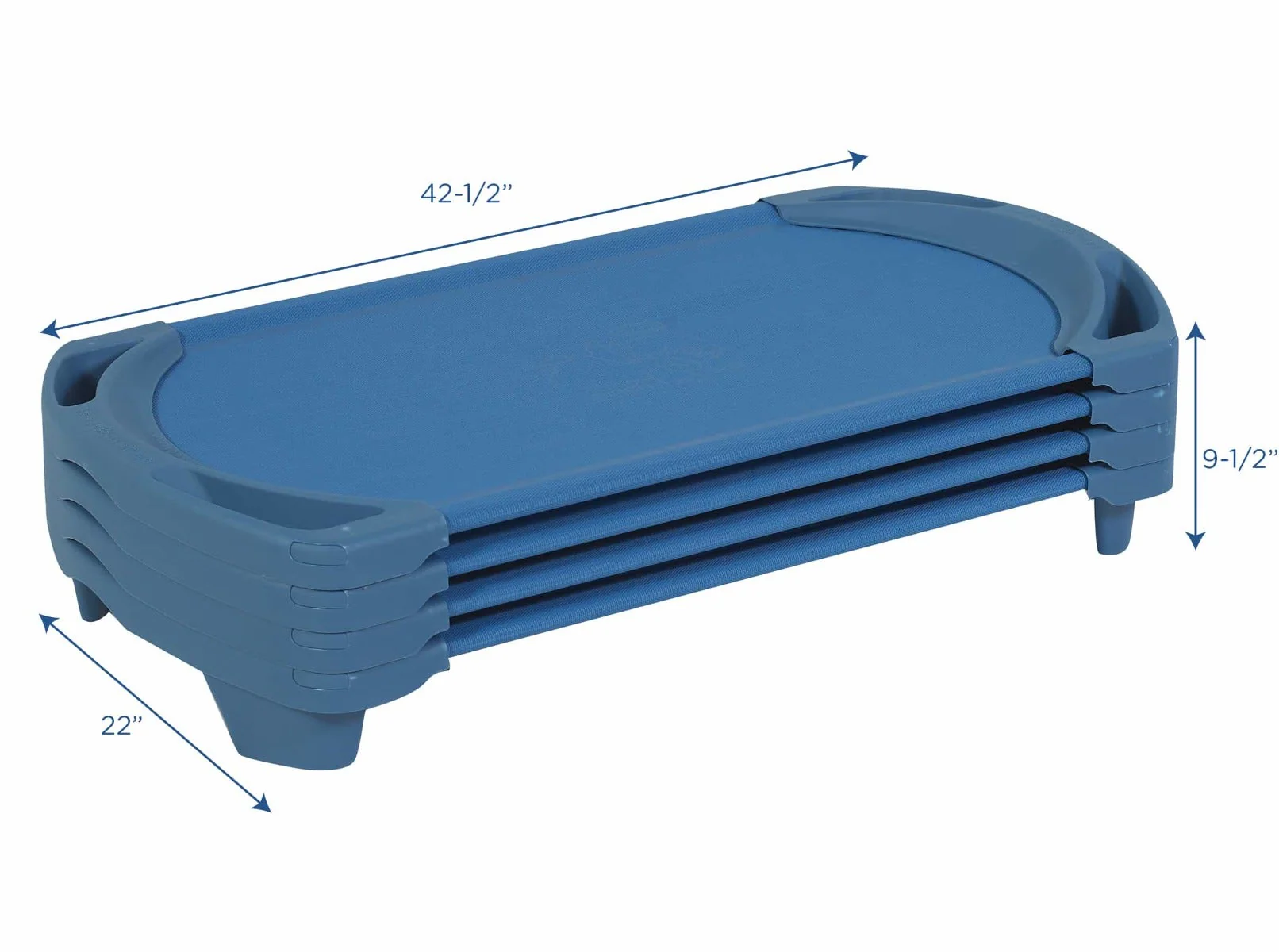 Spaceline Toddler Cot - Set of 4 - Ocean Blue - Image 4